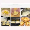 Kalıplar 50 PCS Yumurta Tart Kalıplar Alüminyum Cupcake Kek Kurabiye Düzenli Kalıp Kalkol Teneke Pişirme Bardakları Mutfak Aleti Yeniden Kullanılabilir Yapışmaz Tartletler Sıcak