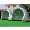 Party Disco inflatable half igloo tent air dome luna for advertising white silvery stage marquee