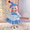 23cm BJD Doll and Clothing 3D Simulation Eyes Comics Face multiples Mothable Joint Hinge Girl DIY DOY UP Toy Birthday Gift 240416