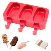 Strumenti stampo gelato in silicone con 20 bastoncini fai -da -te dessert cioccolato stampi per ghiaccioli produttori di cubetti di ghiaccio vassoio