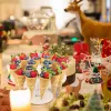 Strumenti 6/16 grano rotondo cono di gelato acrilico cono dessert display shelf party per feste per feste di nozze forniture per bar