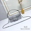 新しいヴァレンツノバッグロックバッグVlogoo Lady Purse 2024 Art National Style Summer Event EmbroideryウールレザーホワイトチェーンスタッドハンドヘルドスモールスクエアハンドバッグQPUK