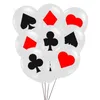 Party Decoration Latex Balloon Poker Theme Spades Hearts Clubs Diamonds Casino Cards DICE Spela 10st 12in