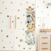 Door Stickers Cute Jungle Animals Elephant Giraffe Watercolor Wall Sticker for Kids Room Baby Nursery Decals Home Decor 240419