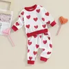 Clothing Sets Toddler Baby Boy Girl Valentines Day Outfit Mama S Heart Long Sleeve Sweatshirt Casual Pants Spring Clothes Set