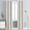 Cortina de blecaute isolada térmica para quarto com onda de onda prateada Padrão listrado DRAPES BELA EXTER