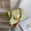 Shoulder Bags Stone Pattern PU Leather Crossbody Bag For Women 2024 Trendy Luxury Solid Color Chain Handbags Female Travel Fashion