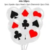 Party Decoration Latex Balloon Poker Theme Spades Hearts Clubs Diamonds Casino Cards DICE Spela 10st 12in