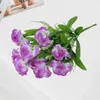 Dekorative Blumen wiederverwendbares künstliche elegante Nelkenblumenarrangement für Home Office Decor 10 Kopf Faux Hochzeiten
