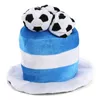 Sport Football Cap Soccer Hat Flannel Headwear Costume Party Dress-up for Football Fan Cheering 240418