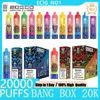 Original Bang box 20k Disposable E cigarettes 20000 puff 25ml prefilled pod smart screen vape pen juice 850mAh rechargeable battery mesh coil device Bang box 18000 15