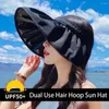Bérets Sunshade Hat UV Protection Dual-Upose Femme's Pliable Band Fashionable Minimalist Soleil
