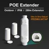 Cameras Poe Extender extérieur imperméable 200 mètres de gamme Poe Repeater 1 sur 2 Sortie 48V Commutateur réseau POE Adaptateur IEEE 802.3at / af