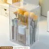 Mülleimer Großkapazität Make -up Pinselhalter mit Deckel Acryl Lippenstift Halter geteiltem Lidschatten Augenbrauenpinsel Fundament Pinselspeicherbox