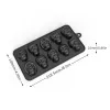 Gereedschap Skull Ice Cube Mold 10Grid Skull Ice Mold voor Halloween Keukengereedschap Herbruikbaar ijs maken Accessoire voor chocolade -ijs en