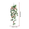 Dekorativa blommor Rose Vine Hanging With Green Leaef Silk Flower Wall Garland Vines For Home Garden Room Wedding Decor