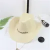 Berets UV Protection Sun Hat Summer Travel Breathable Jazz Outdoor Wide Brim Western Cowboy Men Women