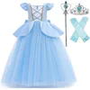 Fantasia kızları karışık prenses cadılar bayramı cosplay kostümleri çocuklar doğum günü elbisesi çocukları kılık değiştirmiş karnaval parti elbise 240417