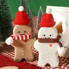 15 stks kerstflessen Gingerbread Man Bottle Party Candy Jar Sap Drink Bottle Kerstmas Plastic Ketel Kinderen Gift Kerstdecor 240426