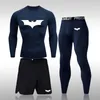 Sportkleding snel droge rashgard sport shirt heren compressiebroek gym hardlopen shirt heren fitness leggings kleding strak pak 240425