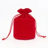 Drawstring 30 stcs/lot 6 12,5 cm Aangepaste bedrukte cosmetische fluweel Pouch Drawstrin Bags Sieradenverpakking voor vrouwelijke geschenken