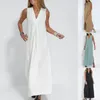 2024 Solid Color Pulever en V-Cheach Resort Elegant Long Dress Cardigan Cardigan Casual Dos piezas 2404272