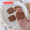 Mögel bär bröduttryck cookie cutters 3d plast kex mögel kaka stämpel diy fondant tårta mögel kök bakning bakverk