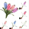 Dekorativa blommor 1st konstgjorda Hyacinth Violet Flower Home Garden Wedding Decoration Fake Birthday Party