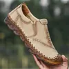 Casual Shoes Summer Moccasin Men's Plus Size Genuine Leather Wide Feet Loafers Business