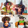 Feestmaskers Magic Rainbow Scratch Painting Mask Cartoon Pompoen Ghost Bat Spider Childrens Education Toy Halloween Diy Toys 230607 D DHX3U