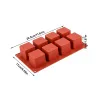 Moulds 8 Cavities Mini 3D Cube Baking Mousse Cake Mold Silicone Square Bubble Dessert Molds Kitchen Bakeware Candle Plaster Mould