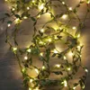 Décorations de jardin extérieurs Tiny Led LED Copper Fair Fairy Lights String Lights Garland Christmas Decorations For Home New Year Wedding Garden Street Lampad