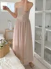 Abiti casual Alien Kitty Chic Party Long Dress Sweet Womens Slim Sexy Elegante OL ELEGANTE STAMPE SSUMT SEVEVELLE 2024 High Waist dalle spalle