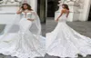 New Gorgeous Mermaid Lace Wedding Dresses With Cape Sheer Plunging Neck Bohemian Wedding Gown Appliqued Plus Size Bridal Vestidos 4098414