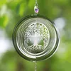 Garden Decorations Wind Chimes Crystal Suncatcher 3D Bearing Rotation Stainless Tree of Life Butterfly Prism Sun Catcher Garden Decoration Outdoor