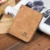 Portefeuilles heren portemonnee lederen billfold slanke hipster cowhide /id houders inserts munt portemonnees luxe zakelijke vouwbaar