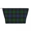 Sacs de cosmétiques voyage Black Watch Ancient Original Scottish Tartan Toitry Sac Kawaii Makeup Organisateur pour les femmes Box Kit Dopp Kit Box