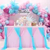 6TF9FT Solid Color Tutu Table Skirt Two-Layer Pink Blue Purple Tulle Table Cloths for Wedding Party Dessert Banquet Table Decor 240419