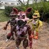 14 cm fnaf luminoso bonnie bear foxy chica giunti mobili anime figura pvc figure figure 240426