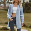 Women's Knits Sweater Green Gray Korean Clothes Knit Cardigan For Women Knitwears Long Sleeve Top Open Stitch Woman Clothing