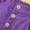 Kleidungssets Mode Sommer Kleinkind 2pcs Kurzkleideranzug für Baby Girls Casual Sleeve Button Denim T-Shirt Elastic Jeans Shorts Set Set
