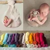 Couvertures 190 85cm en tricot étiré Emballage Born Prographie Baby Kids Cotton Linen Wraps Maternity Swaddlings Swaddlings Swaddlings