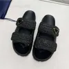 Sandals Designer Sandalo Woman Slides Slide Black Platform Wedges Paglie Slitto Fiatto Flato Summer Flat Mole Beach Pool due cinghie