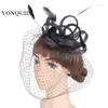 Headpieces Wedding Mesh Bridal Hair Fascinator Headwear Sinamay Fashion Headdess for Women Ladies Formal Eccase Mariage Net