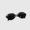 Дизайнерские солнцезащитные очки для женщин роскошные солнцезащитные очки винтажные ретро -ретро -ретро -круглая рама модная наружная солнечная сфере металлические зеркальные ножки аксессуары Mz137 B4