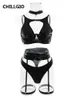 Chillgio Womens Sexy intimer BH Set Erotik nach oben Push Unterwäsche Casual Fashion Body Solid Black Unterwäsche Set 240425