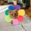 Costumes de chats Collier de coiffure de fleur gonflable petit costume chapeau en peluche de tournesol