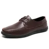 Scarpe casual in pelle Lace-up fatti a mano maschio vintage per tutta la partita da uomo Slip on Leisure Walk Classic Flats Driving