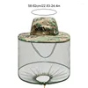 Bérets Camouflage Chapeau de pêche masculin Chapeau anti-insectes anti-moustique Mesh anti-insection extérieur avec couverture solaire