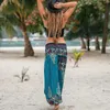 Frauen Kausaldruck Hippy Baggy Sari Wide Leghose Boho Beach Bloomer Böhmischer Stil Thailand Indische Sarees Lose Hosen 240418